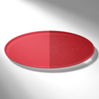 Half-Texture Tomato Red Oval Name Tag – Customise