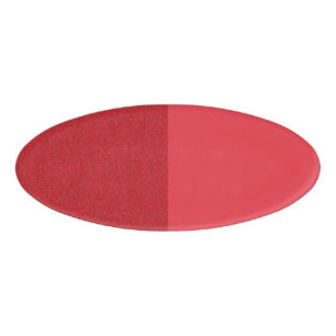 Half-Texture Tomato Red Oval Name Tag – Customise