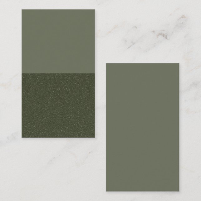 Half Textured Moss Green Discount Card – Customise (Front/Back)