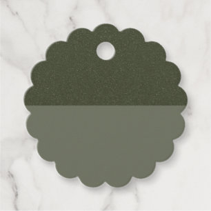 Half Textured Moss Green Favour Tag – Customisable