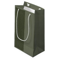Half Textured Moss Green Gift Bag – Customisable