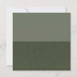 Half-Textured Moss Green Square Flat Card - Custom