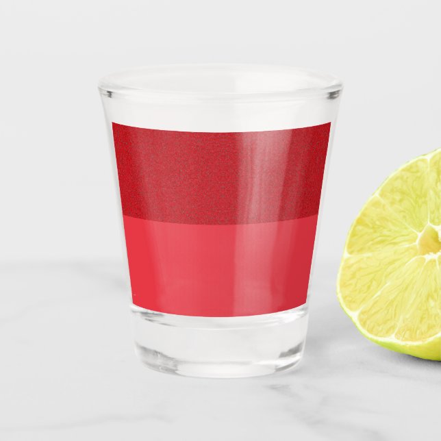 Half Textured Tomato Red Shot Glass – Customisable (Front)