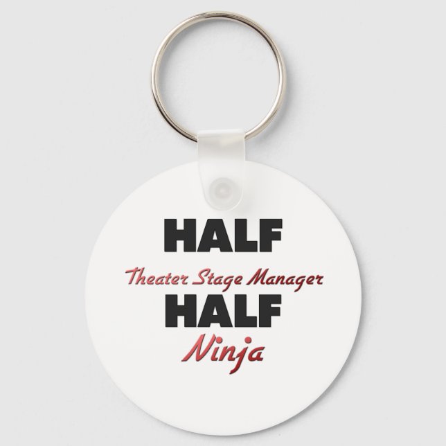 Half Theatre Stage Manager Half Ninja Key Ring (Front)