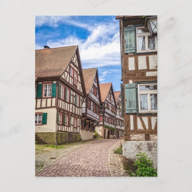 Half-Timbered Houses in Schiltach, Germany, Photo Postcard (Front)