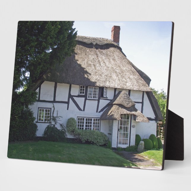 Half-Timbered Thatched Cottage Plaque (Side)