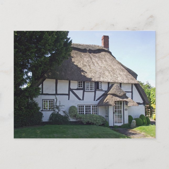 Half-Timbered Thatched Cottage Postcard (Front)