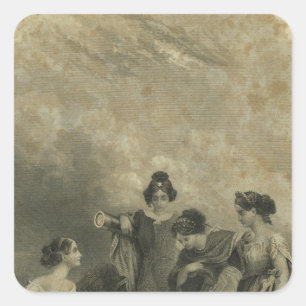 Half Title Colton's Atlas Of The World Square Sticker