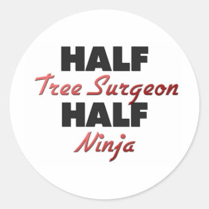 Half Tree Surgeon Half Ninja Classic Round Sticker