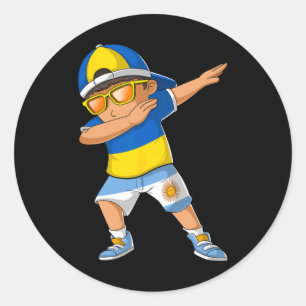 Half Ukrainian Argentinian Boy Ukraine Argentina F Classic Round Sticker