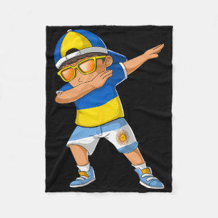 Half Ukrainian Argentinian Boy Ukraine Argentina F Fleece Blanket