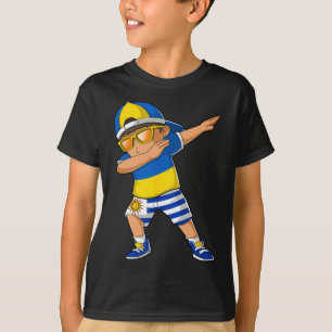 Half Ukrainian Uruguayan Boy Ukraine Uruguay Flag  T-Shirt