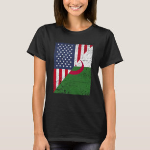 Half USA Flag Half Albania Flag American Albanian T-Shirt