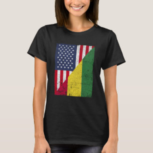 Half USA Flag Half Bolivia Flag American Bolivian T-Shirt
