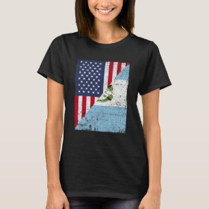 Half USA Flag Half Guatemala Flag American Guatema T-Shirt