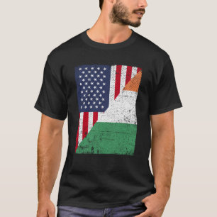 Half USA Flag Half Irland Flag American Irish T-Shirt