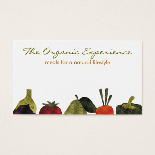 half veggies fruits cooking catering business c... business card