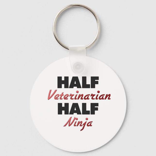 Half Veterinarian Half Ninja Key Ring (Front)