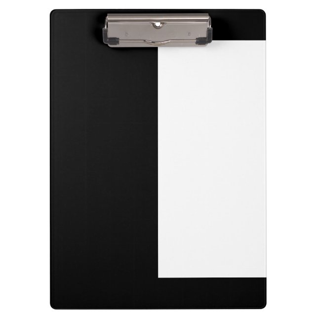 half white half black, half black half white clipboard (Front)