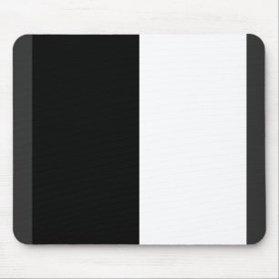 half white half black, half black half white mouse mat