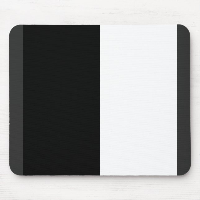 half white half black, half black half white mouse mat (Front)