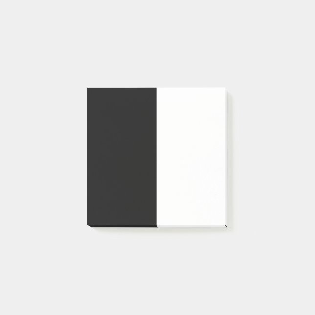 half white half black, half black half white post-it notes (Front)