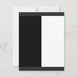 half white half black, half black half white thank you card