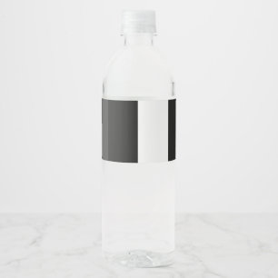 half white half black, half black half white water bottle label