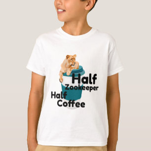 Half Zookeeper Half Coffee Lion T-Shirt