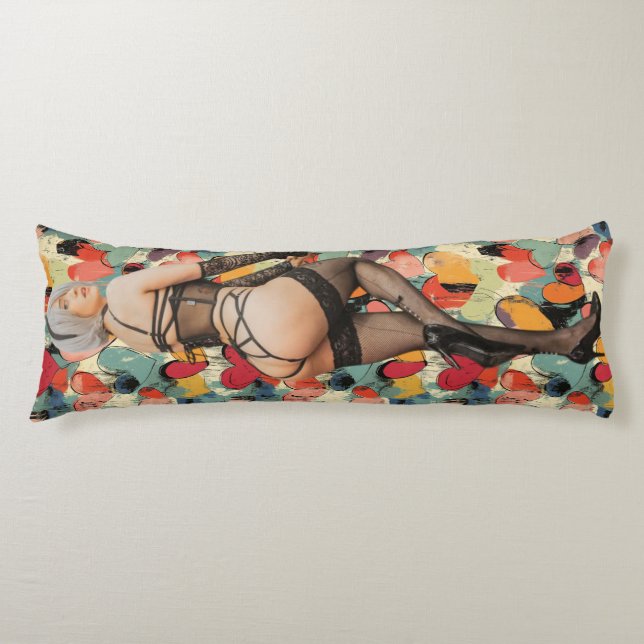 HalfAngel66 Hearts Corações da Deusa  Body Cushion (Front)