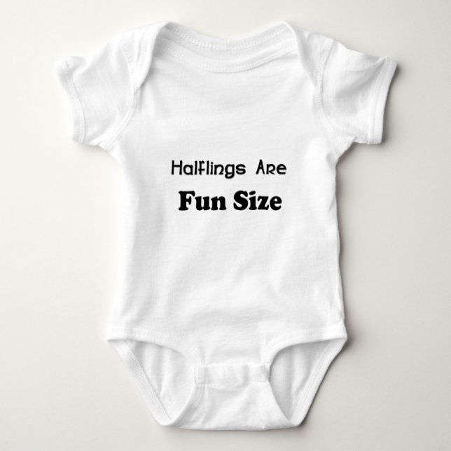 Halflings Are Fun Size Baby Bodysuit (Front)