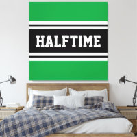 HALFTIME Kelly Green Black White Racing Stripes