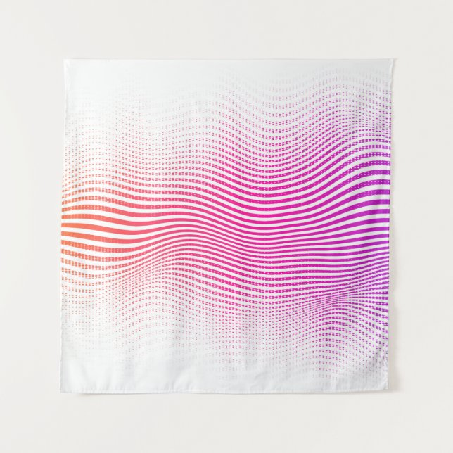 Halftone abstract background. blending lines and d tapestry (Front)