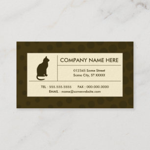 halftone cat business card