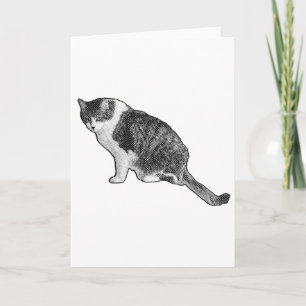 Halftone Cat Card Shares Warm Comic Sentiment