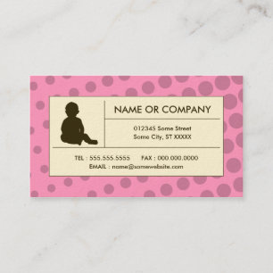 halftone childcare business card