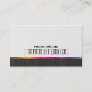 Halftone Colours   Black White Texture Business Card