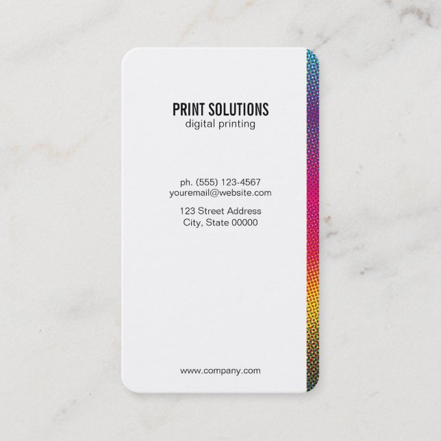 Halftone Colours Business Card (Front)