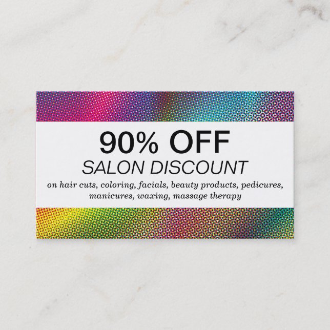 Halftone Colours (discount card) Discount Card (Front)