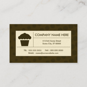 halftone cupcake business card