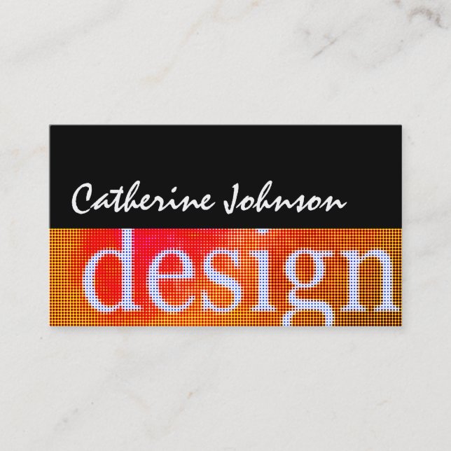 Halftone Designer Professional Business Cards (Front)