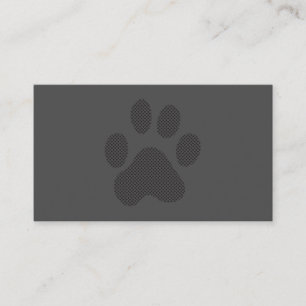 Halftone Dog Paw Business Card
