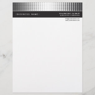 Halftone Dots Letterhead :: ebony