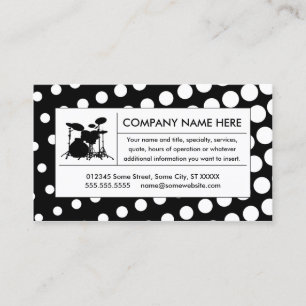 halftone drums business card
