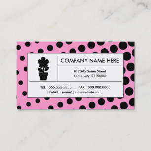 halftone flowers business card