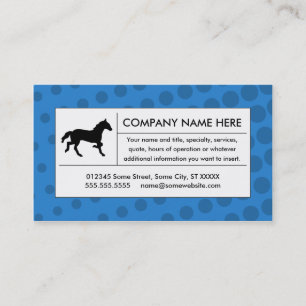 halftone horse business card