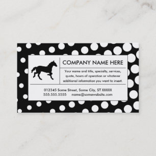 halftone horse business card