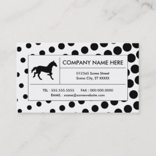 halftone horse business card