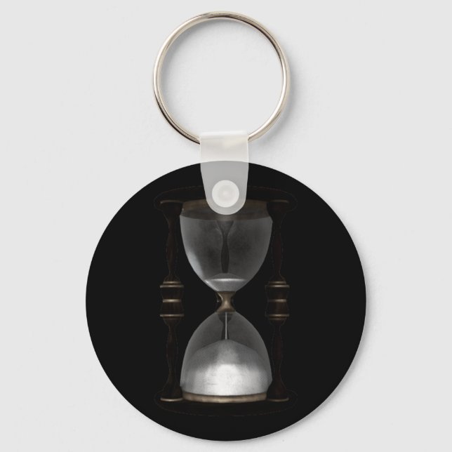 Halftone Hourglass Sand Timer Key Ring (Front)