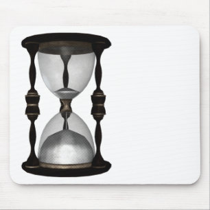 Halftone Hourglass Sand Timer Mouse Mat
